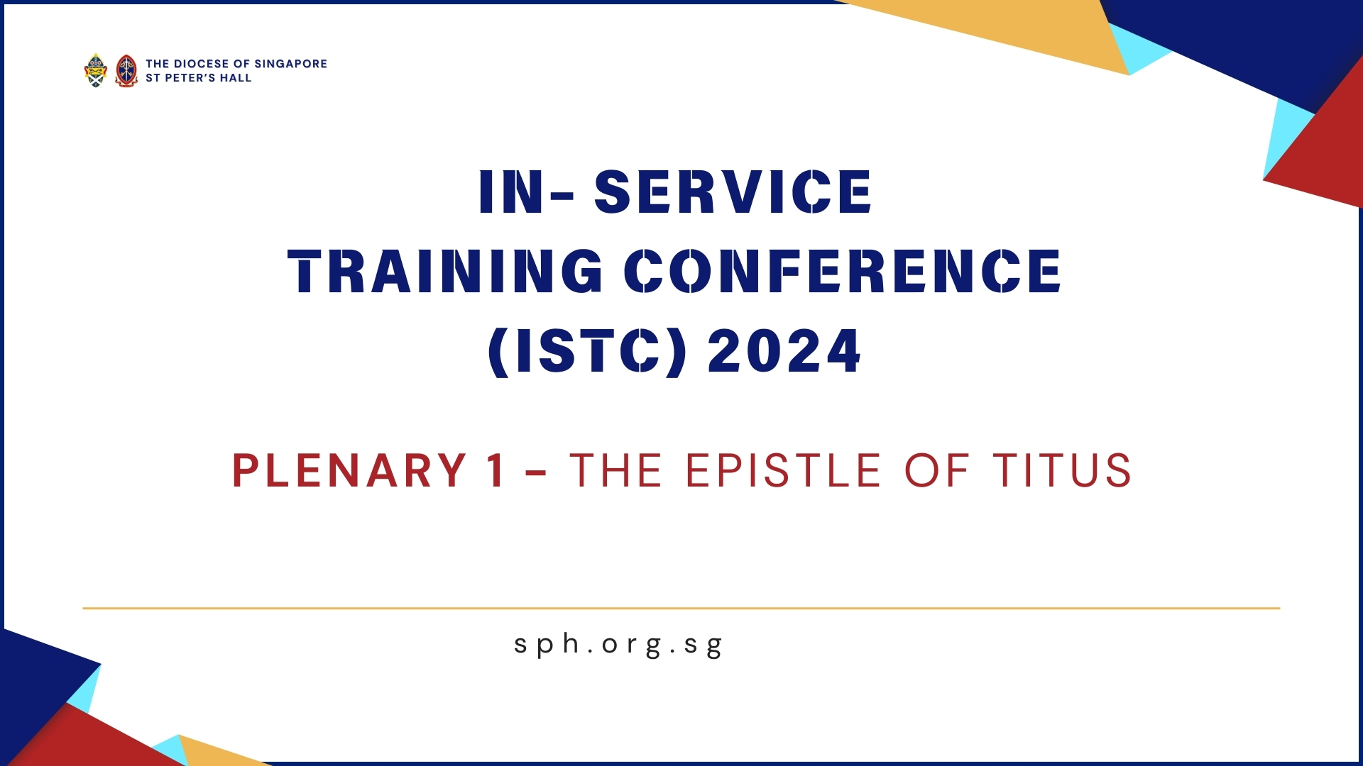 ISTC 2024 Plenary 1 – The Epistle of Titus